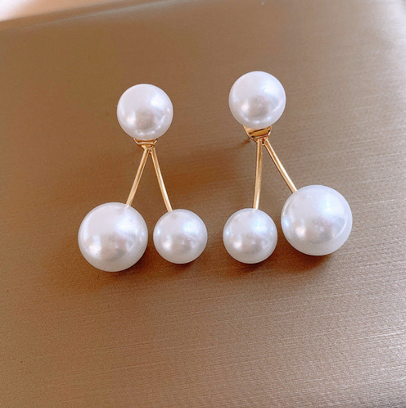 Retro Creative Women's Pearl Cherry Earrings 6420bb2c a799 4c5c 9b21 e29be8476975
