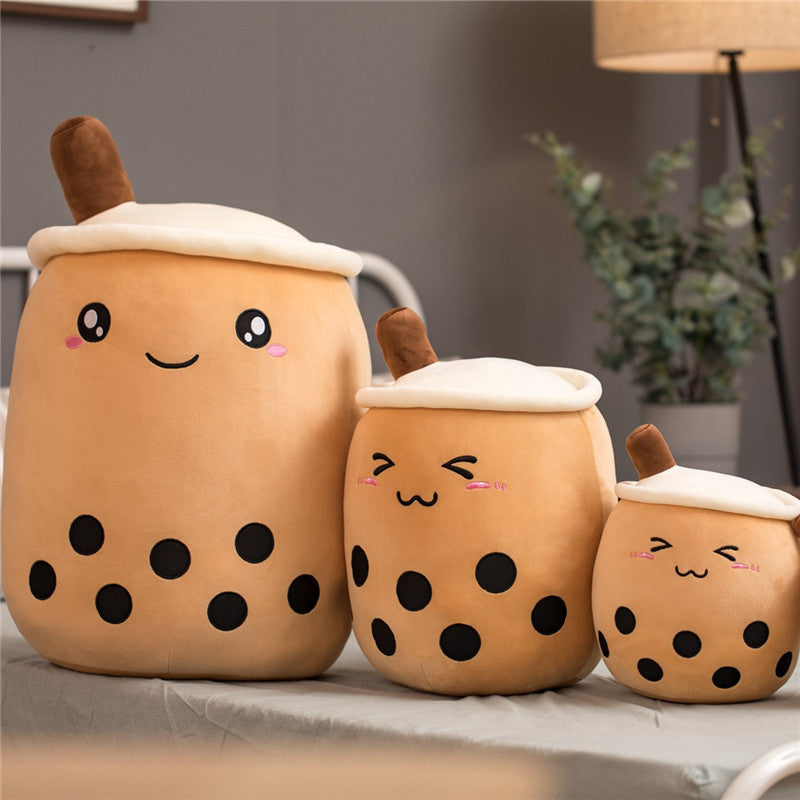 Cute Fruit Drink Plush Stuffed Soft Strawberry Milk Tea Plush Boba Tea Cup Toy Bubble Tea Pillow Cushion Kids Gift 6452671901