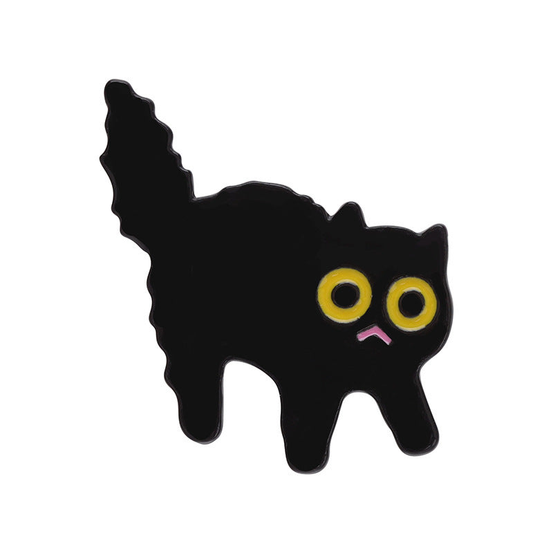 Cartoon Black Cat Flowers Series Adorkable Fashion Creative All-match Bag Clothing Ornament Badge 64582098 1999 48af b7bd 242