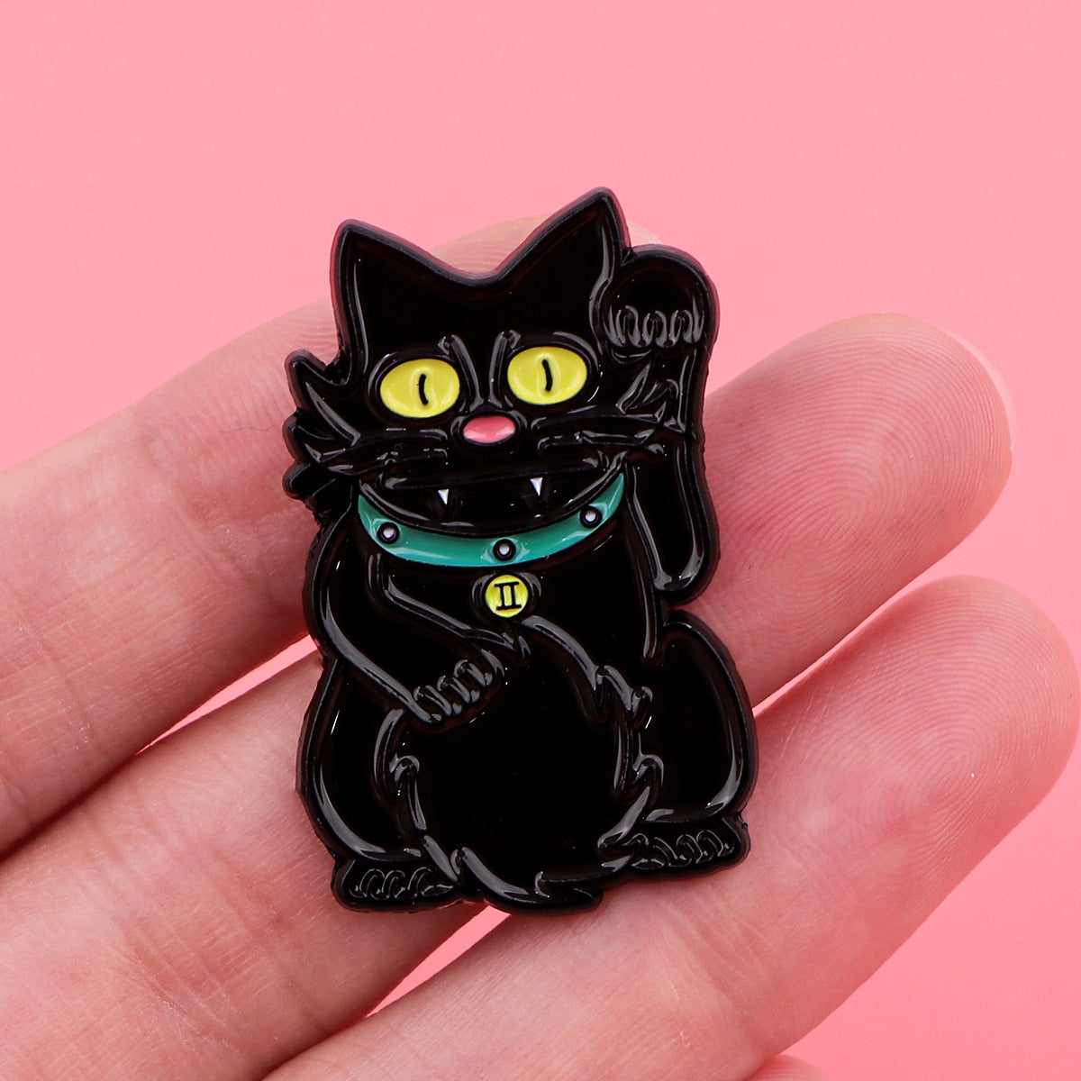 Creative Cartoon Cute Black Cat Alloy Brooch