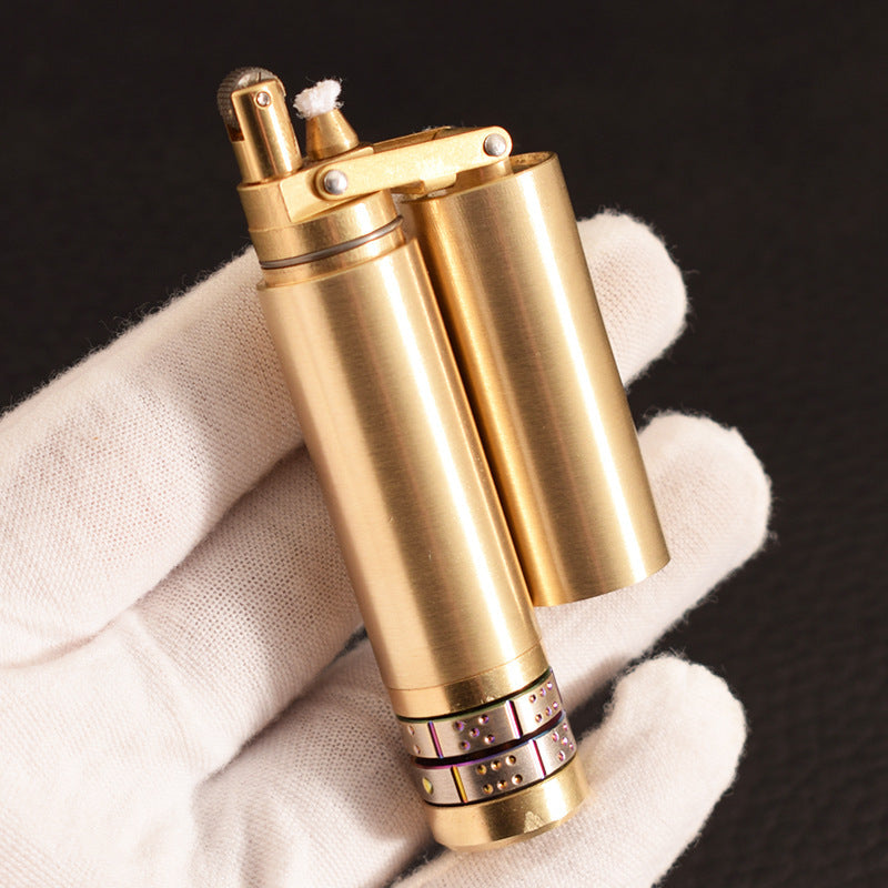 Nunchaku Second-generation Brass Oil Machine Creative Retro Old-fashioned Special-shaped Kerosene Lighter 64c2585d 5510 476f