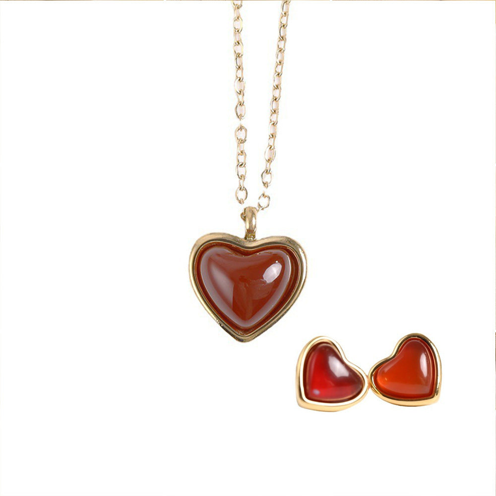 Stainless Steel Necklace Earrings Women's Jewelry Suit 653c5ed6 b55f 42c0 a49d c102b5b02416