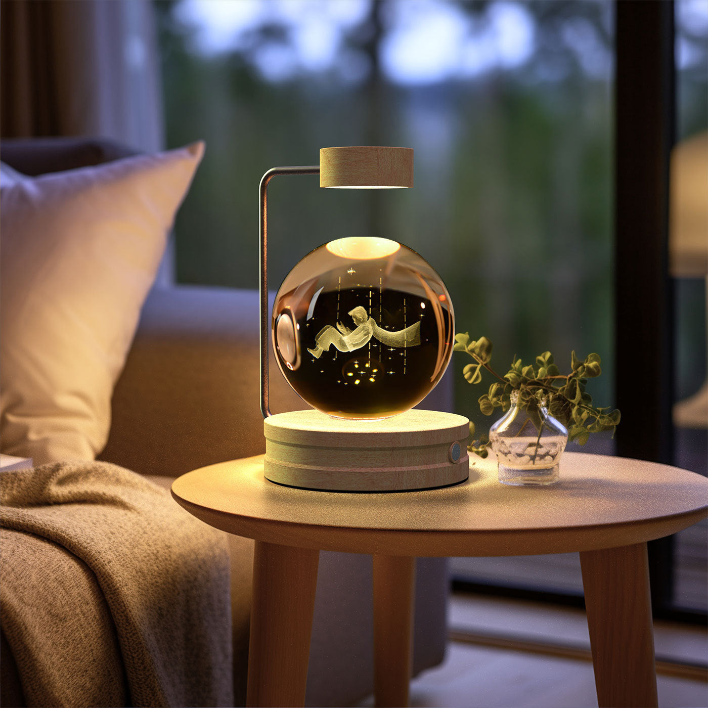 Crystal Ball Cosmic Dinosaur Indoor Night Light USB Power Warm Bedside Light Birthday Gift Night Lamp 6564682c 2d19 4b40 9727