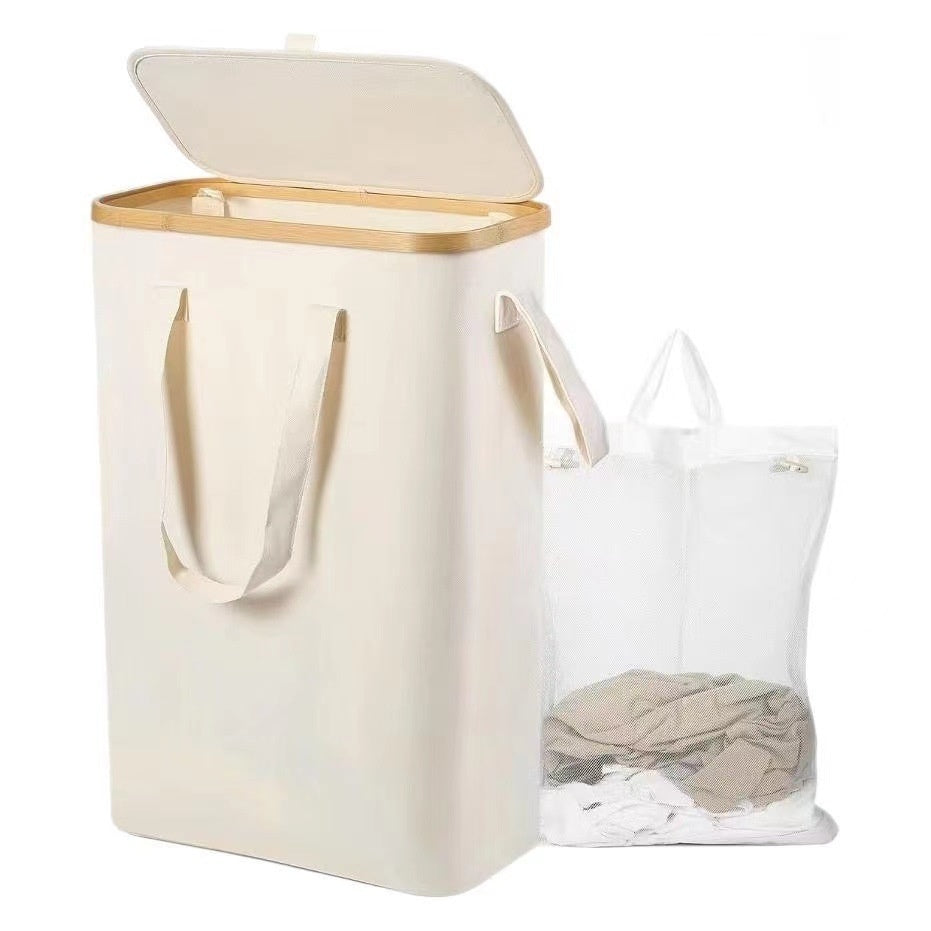 Oxford Cloth Dirty Clothes Folding Dirty Clothes Basket Dustproof With Cover Storage Basket