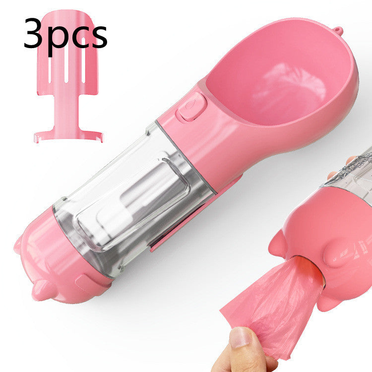 Pet Water Bottle Feeder Bowl Garbage Bag Storage Portable Pet Outdoor Travel 3 In 1 Dog Water Bottle 660c693f bb04 43fb a0ea
