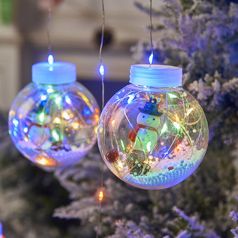 10PCS LED Christmas Curtain Lamp Fairy Snowman Wishing Ball Lamp String Christmas Window Decoration Christmas Light Room - HD Wireless Product #9