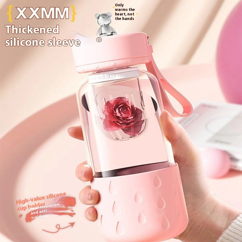 Tea Water Separation Magnetic Glass Water Cup Sealed Without Leakage Glass Tea Water Cup Infuser Tumbler Drinkware Water Bott