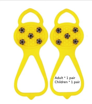 Unisex Men 5 Teeth Ice Gripper For Shoes Crampons Ice Gripper Spike Grips Cleats For Snow Studs Non-Slip Climbing Hiking Cove