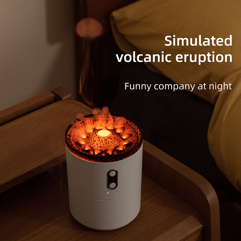 Volcanic Flame Aroma Essential Oil Diffuser USB Portable Jellyfish Air Humidifier Night Light Lamp Fragrance Humidifier 67093