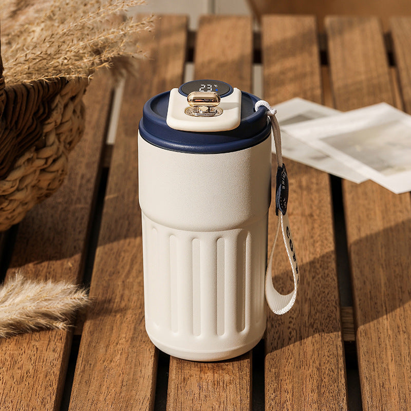Smart Digital Thermal Bottle Portable Coffee Mug Stainless Steel Water Bottle In-Car Insulated Cup Keep Cold Vacuum Flasks 45