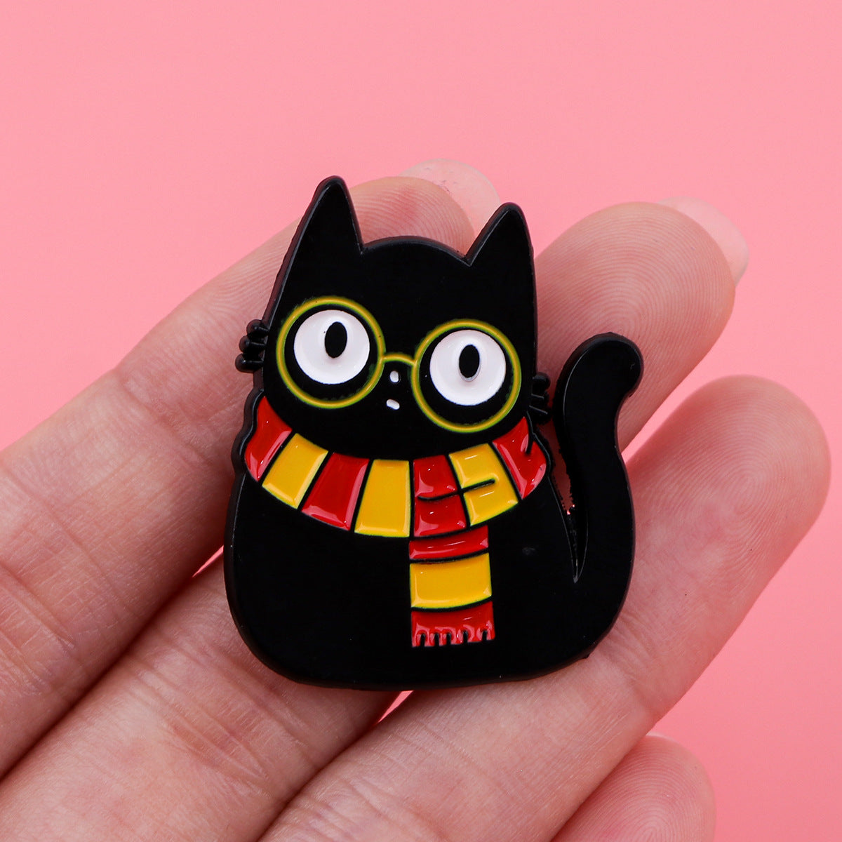 Creative Cartoon Cute Black Cat Alloy Brooch