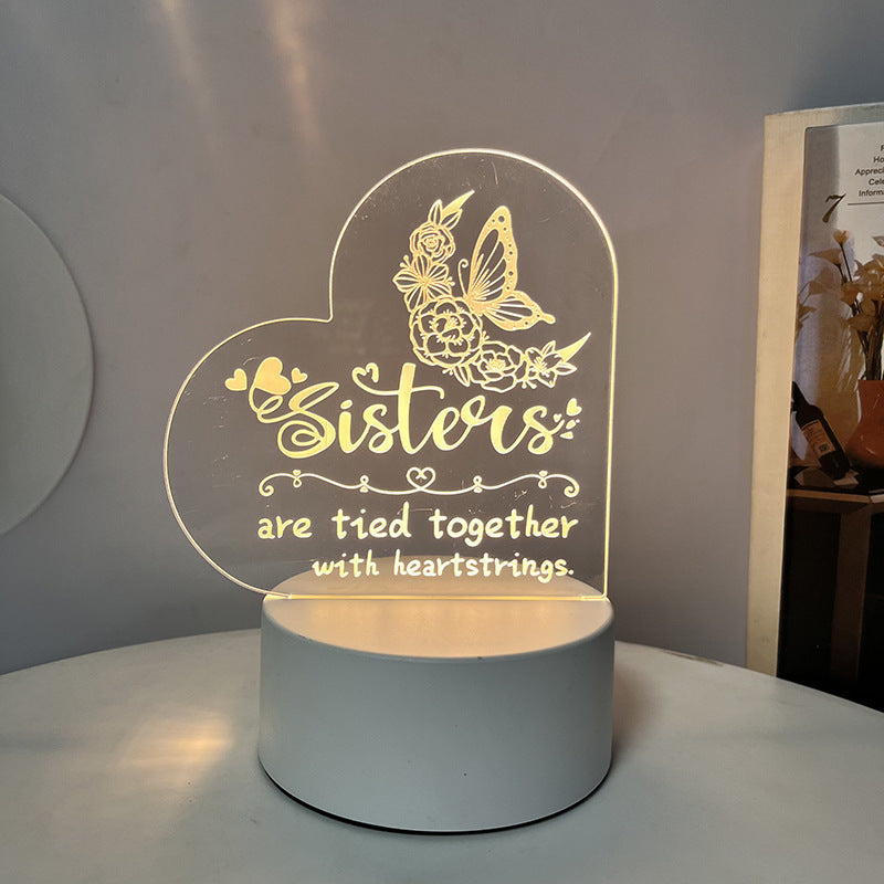 Creative 3D Night Heart Shaped Blessing Language USB Small Table Lamp 67430f93 672a 4211 8fca 5a0b70fa712f
