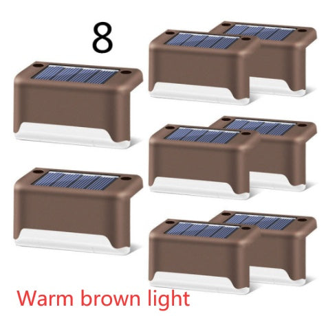 New Upgrade Waterproof LED Solar Fence Lamp Solar Deck Lights Solar Step Light Outdoor For Patio Stairs Garden Pathway Step Y
