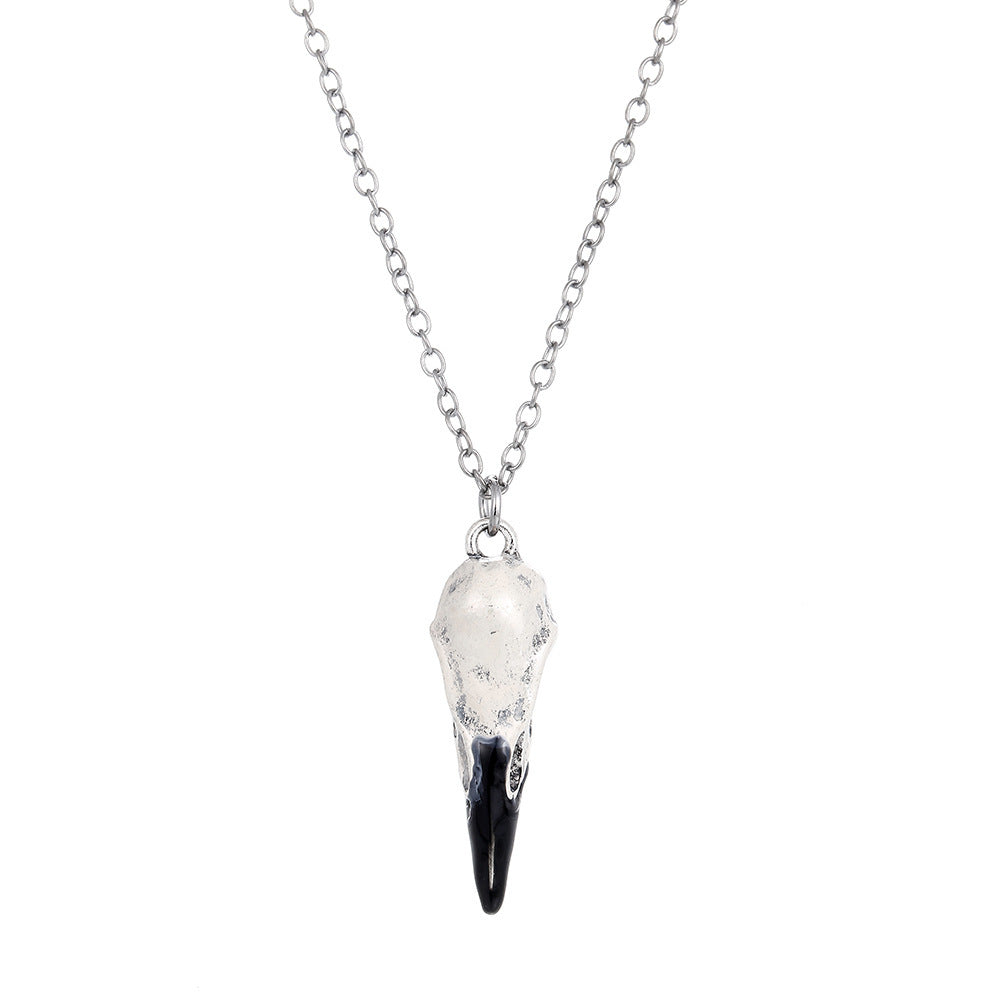 Crow Skull Skull Pendant Necklace 6773904932707