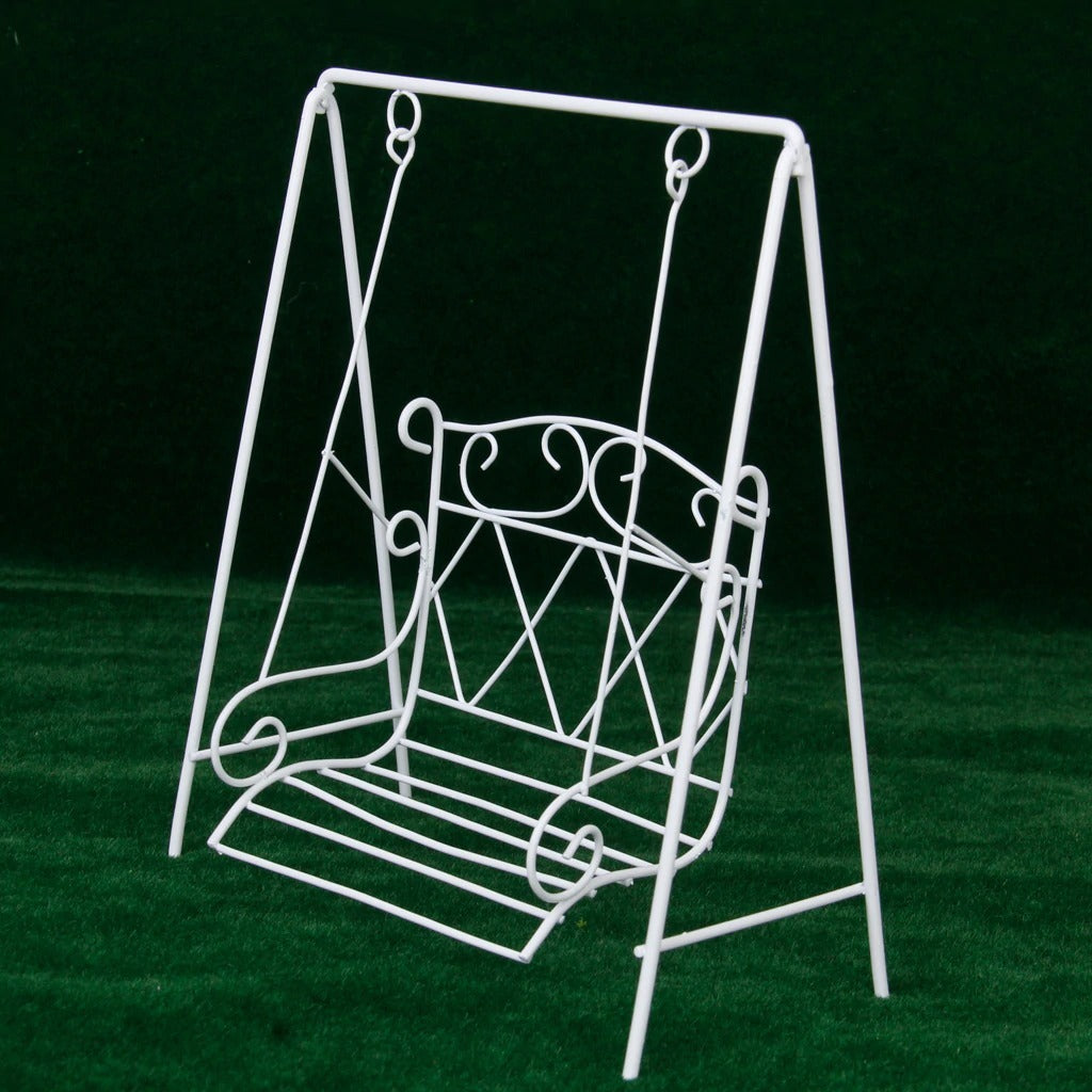 112 DIY Dollhouse Mini Outdoor Garden Scene Wrought Iron Swing - HD Wireless Product #3