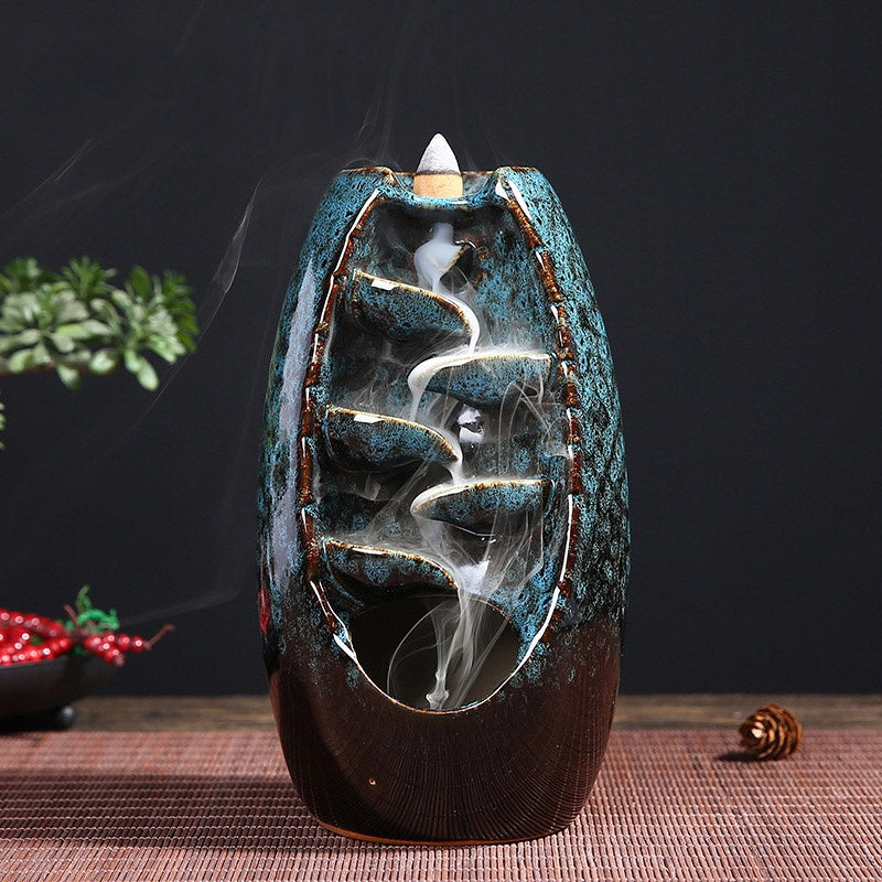 Multi-layers Ceramic Back flow Incense Burner 682406473254