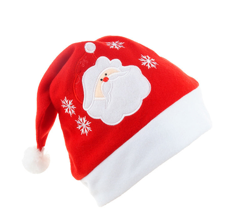 Cartoon Christmas Hat With Elk Santa Claus Embroidery Design Holiday Party Decoration Fuzzy Hat 6852bb5a 6ddd 457a 82a7 6547d