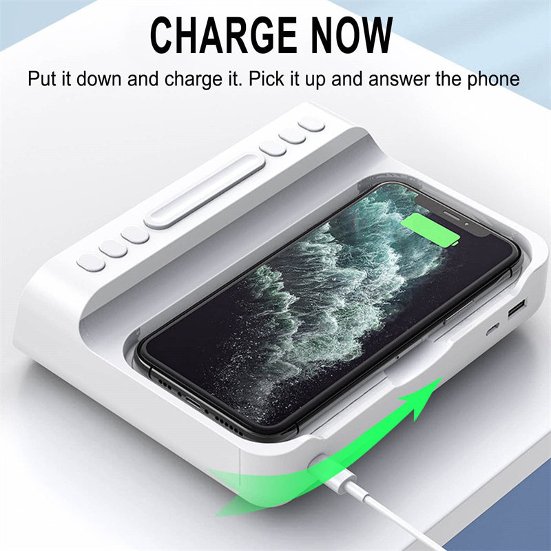 15W Three-in-one Wireless Charger Temperature Tester Multi Alarm Clock Fast Charging Mobile Phone Usb Charger Charging Station - HD Wireless Product #6