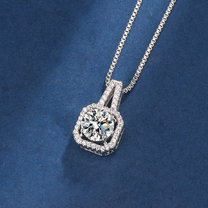 Three-piece Eight Hearts And Eight Arrows Zircon Rings Ear Studs Pendant Necklace Suit