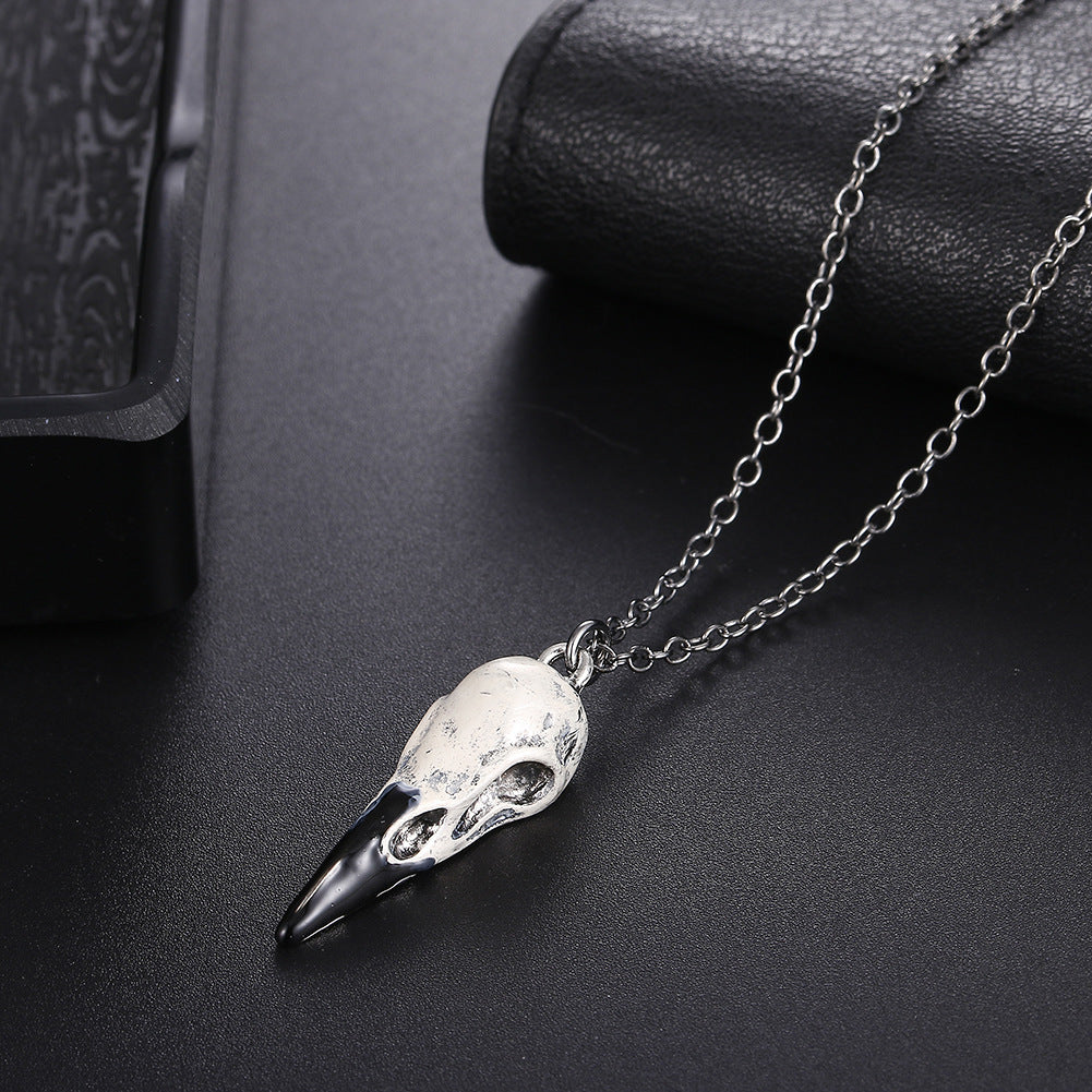 Crow Skull Skull Pendant Necklace 694488180968