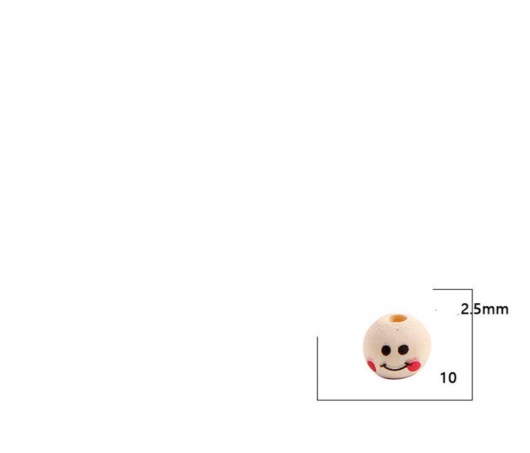 DIY Children's Log Color Smile Doll Head Beaded Accessories 698f78be 8d8d 48d1 9b49 ccf75eb7c8c7