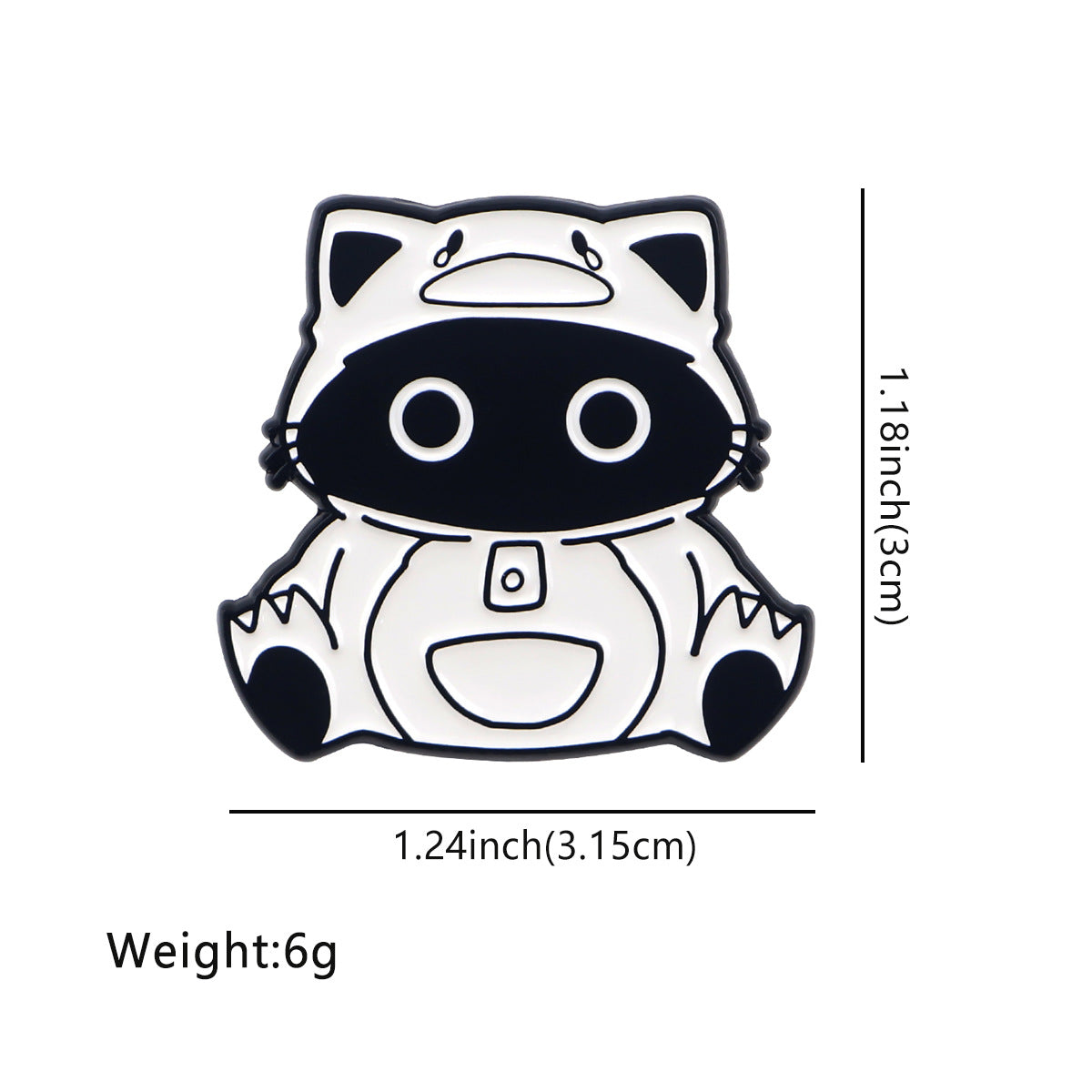 Creative Cartoon Cute Black Cat Alloy Brooch