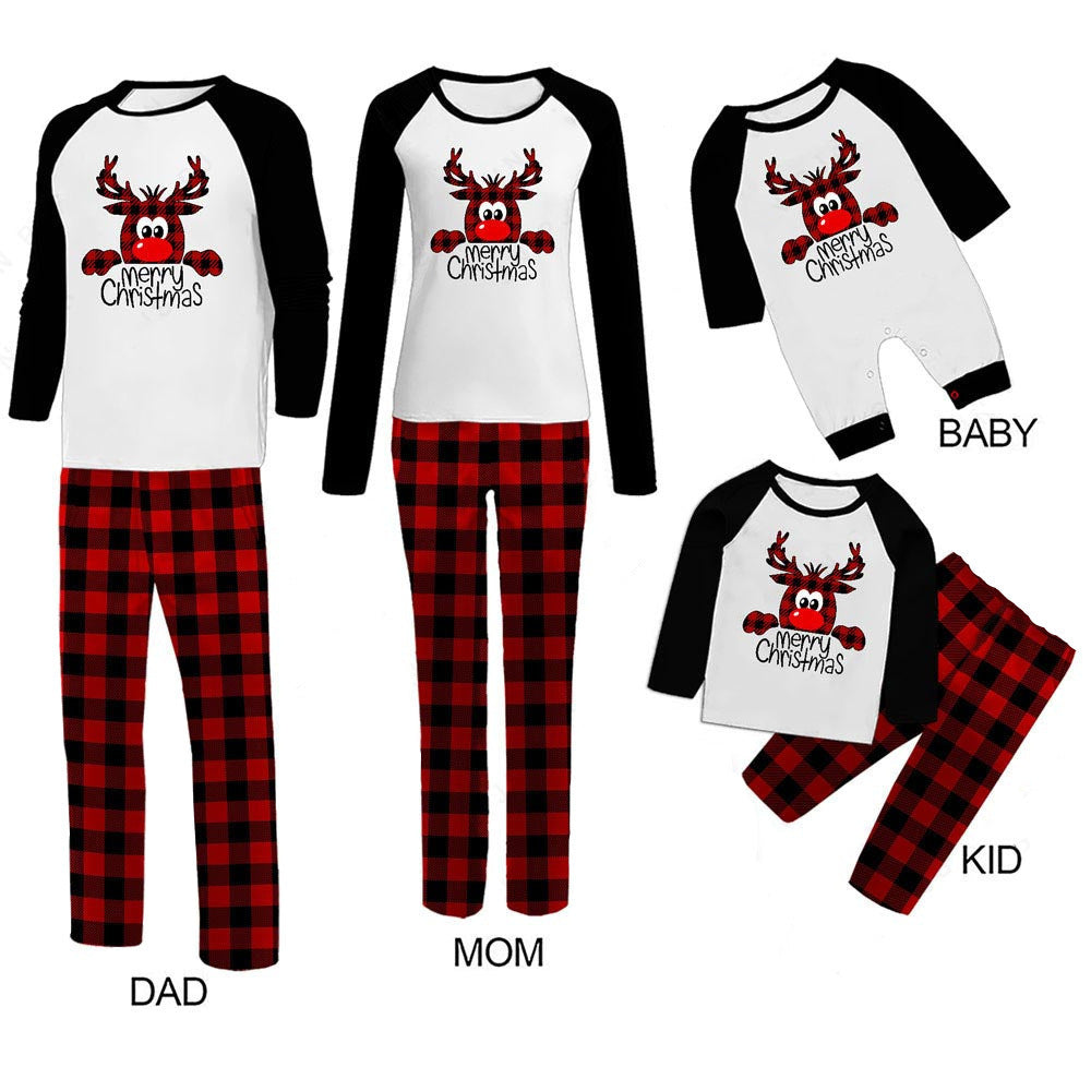 Family Christmas Pajamas Matching Sets Christmas Sleepwear Parent-Child Pjs Outfit For Christmas Holiday Xmas Party 6a17d086