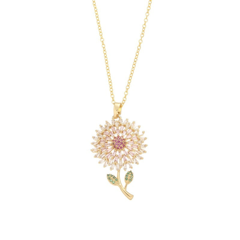 Women's Fashion Sun Flower Pendant Necklace 6a9a6e50 6ebc 4838 922e d1b0d4647529