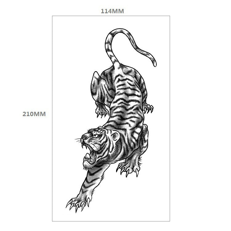 Animal Pattern Tiger Lion Half Arm Water Transfer Imitation Tattoo 6a9ee6d4 f048 4c7f 9104 9d41a544fe05