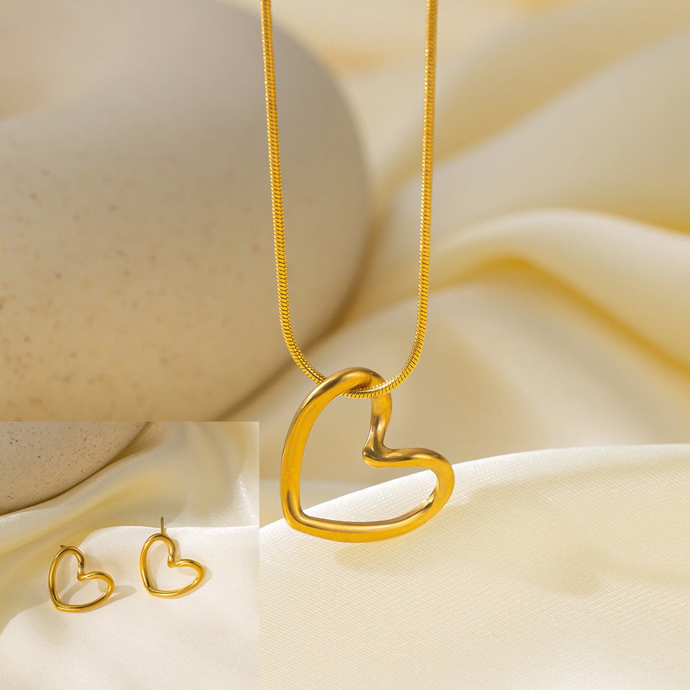 Stainless Steel Necklace Earrings Women's Jewelry Suit 6aa8f29a 413a 4b68 b34c 576169fe5b23