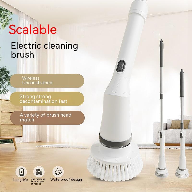 Electric Scrubber Cleaning Wall Long Handle Elbow Telescopic Multifunction Cleaning Brush 6af27c65 f8ad 4435 bac6 60f812f3e4b