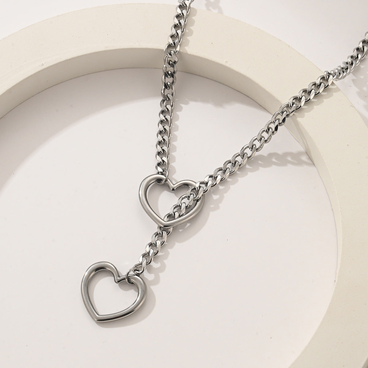 Cuban Adjustable Heart Shaped Necklace 6b3c7dd6 64a8 40f3 b99b 977f7bc375a5