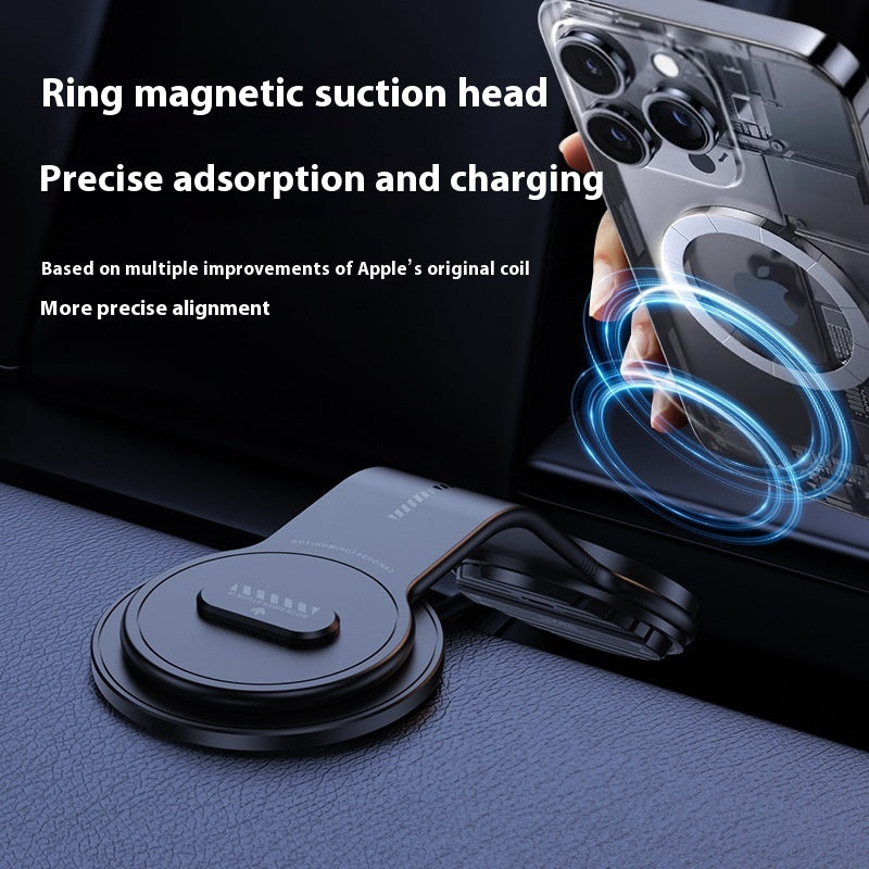 Large Screen Dashboard Bending Magnetic Suction Wireless Charger On-board Bracket - 图片 3