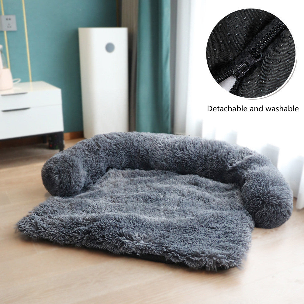 Removable Pet Dog Mat Sofa Dog Bed Soft Pad Blanket Cushion Home Washable Rug Warm Cat Bed Mat For Couches Car Floor Protecto