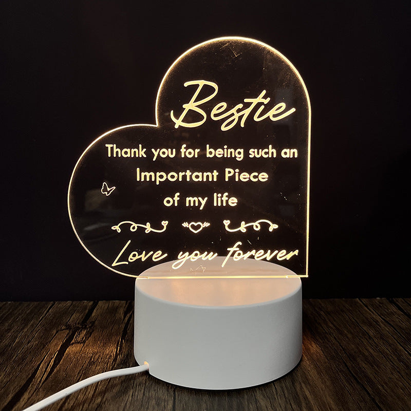 Creative 3D Night Heart Shaped Blessing Language USB Small Table Lamp 6c3efa56 7e9c 4cf0 8f16 dfd0847e43ab