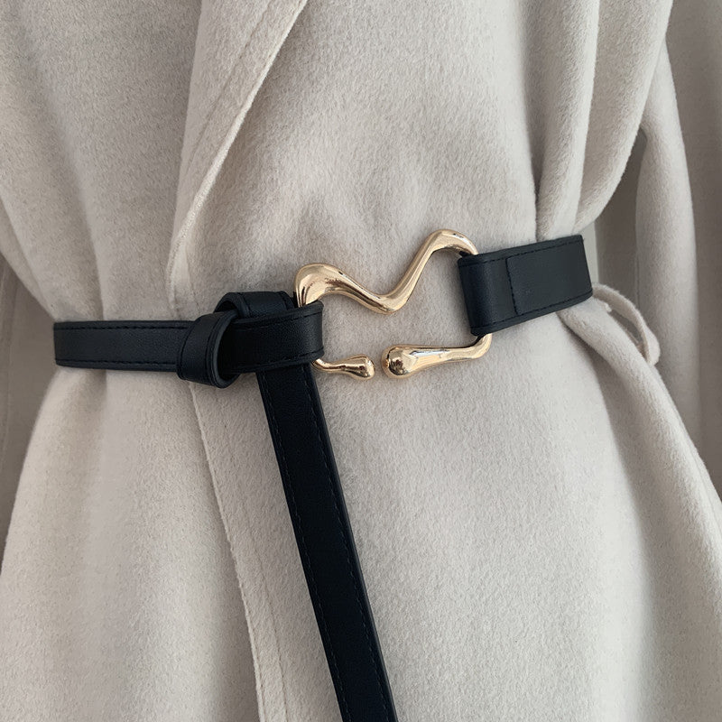 Thin Belt With Suit Coat Knot Decoration 6c49748f 088c 4ac2 80e9 04ab17eb7358