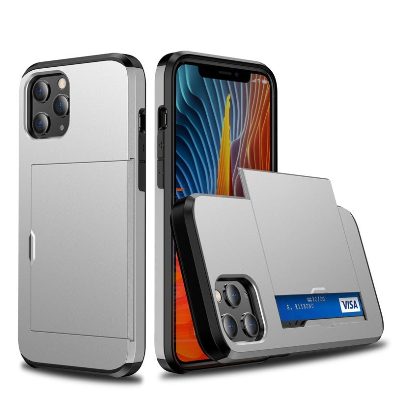 Mobile Phone Case Sliding Cover Card Two-in-one Anti-drop Wallet Protective Wallet Credit Card Holder 6c4b570b c53a 49ef 94cc