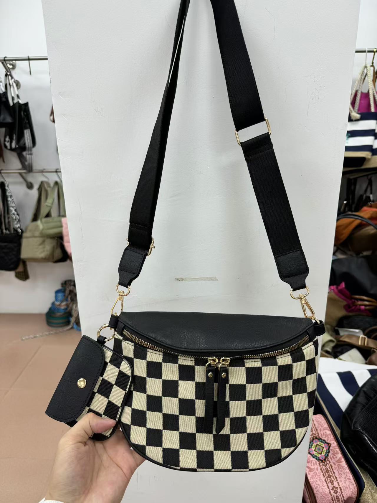 Plaid Waist Trendy All-match Messenger Bag