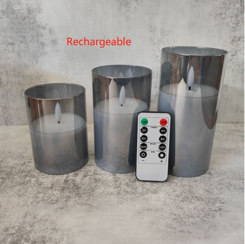 Electroplated Glass LED Electronic Candle Lights Wholesale Rechargeable 6cf5ad23 3c79 497d 8bed d1530e3cbd8d