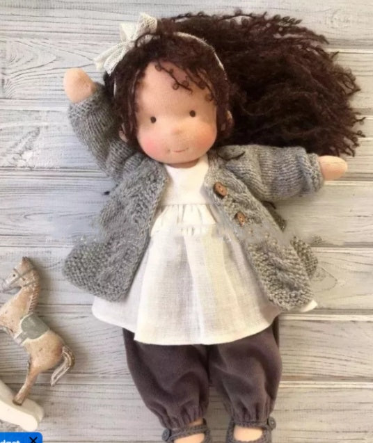 Handmade Plush Doll Golden Curly Girl Finished Product 6e10f698 a7f2 464e aa74 1207a83b0a41