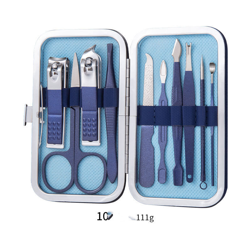 Professional Scissors Nail Clippers Set Ear Spoon Dead Skin Pliers Nail Cutting Pliers Pedicure Knife Nail Groove Trimmers 6e