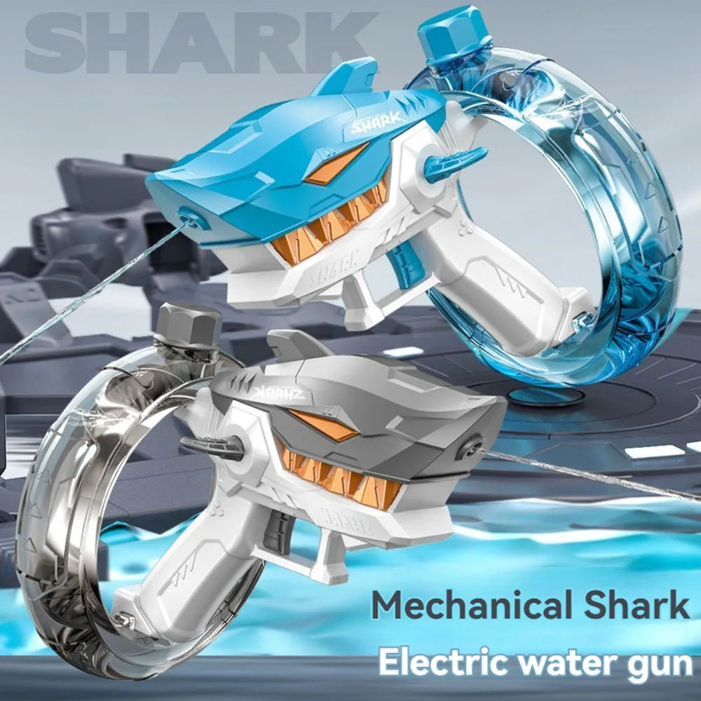 New Shark Electric Water Gun Toys Fully Automatic Continuous Fire Water Gun Large Capacity Beach Summer Children's Water Play