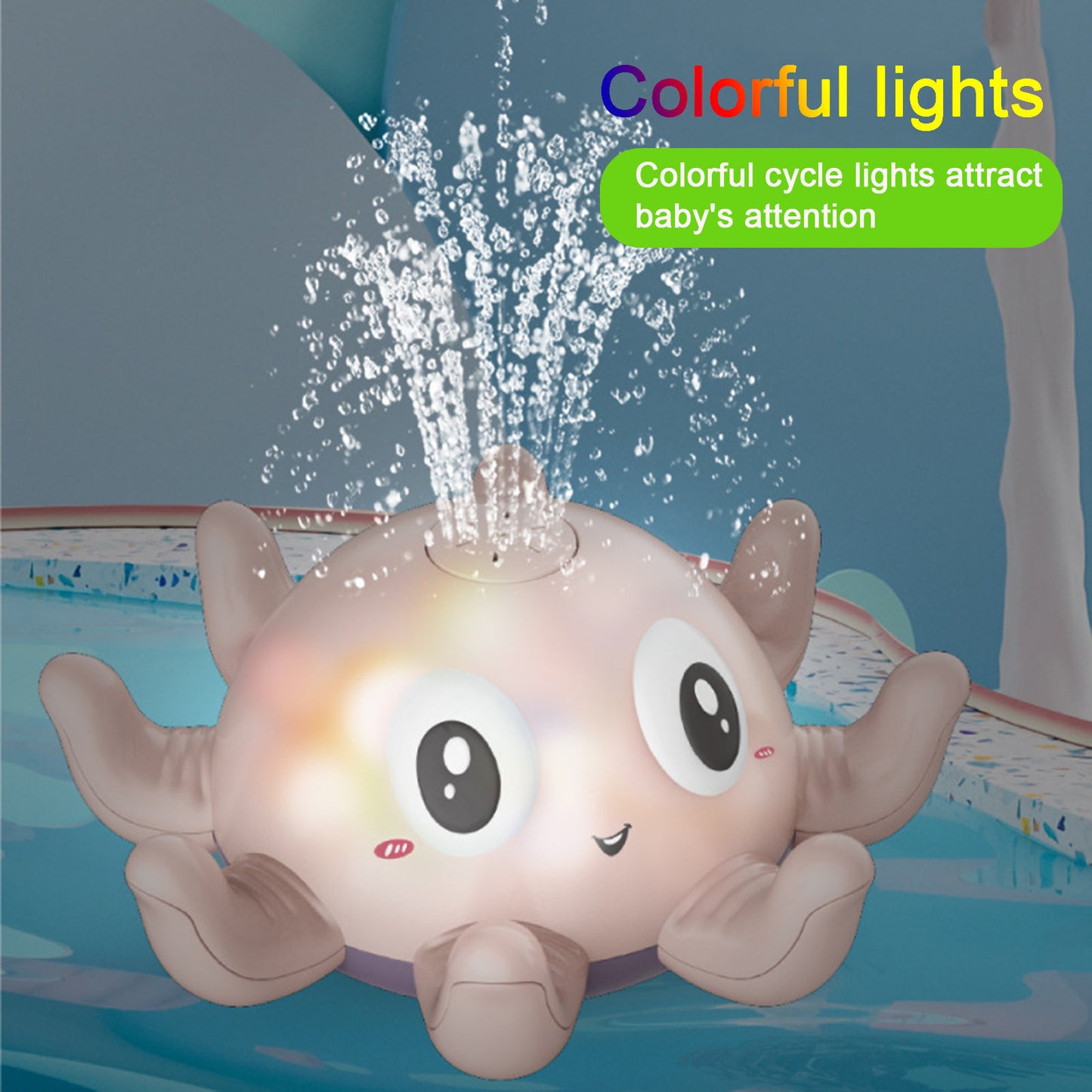 Children's Automatic Water Spray Bath Toys Bath Fun Toys With Flashing Water Spray Toy Baby Swimming Shower With Toys New 6eb