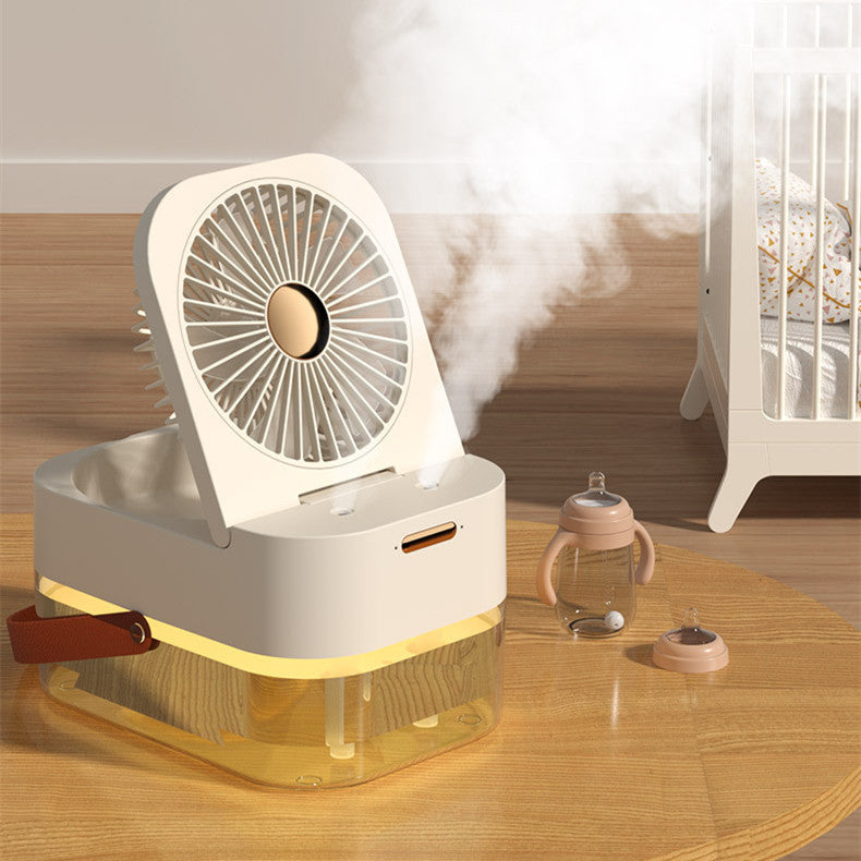 Humidifier Spray Fan Portable Fan Air Cooler Air Humidifier USB Mist Fan Desktop Fan With Night Light For Summer Home Applian