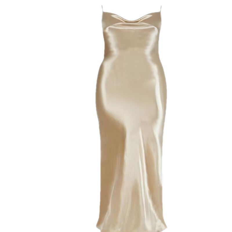 Beauty Clothing Sling Exposed Back Sexy Dress Slim Fit Fashion Long Skirt 7014cb1b d7ca 49bb a89f 43d7af169fe7