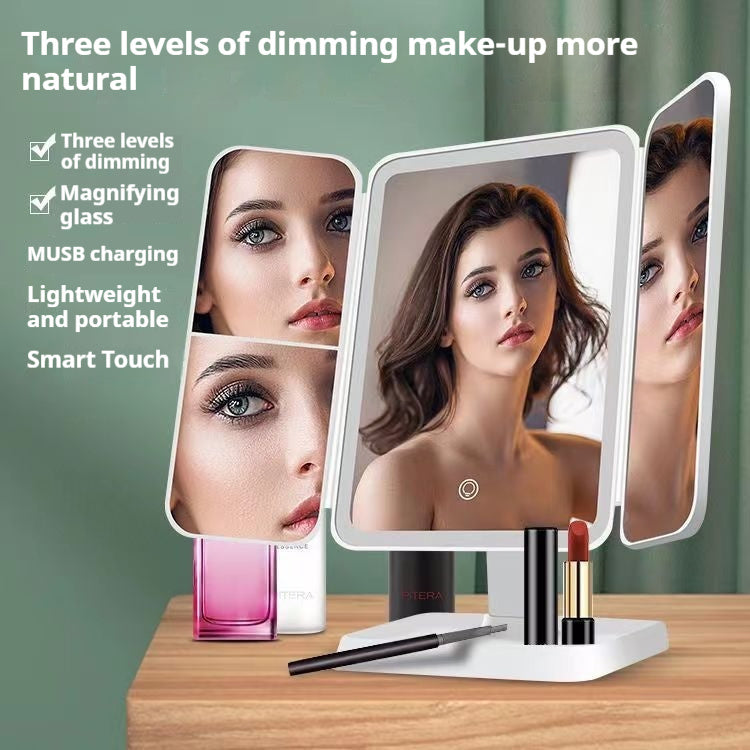 Thin Large Double Door Folding Makeup Mirror 701fd497 5242 42fd 8a6a 8cefdd033837 fine