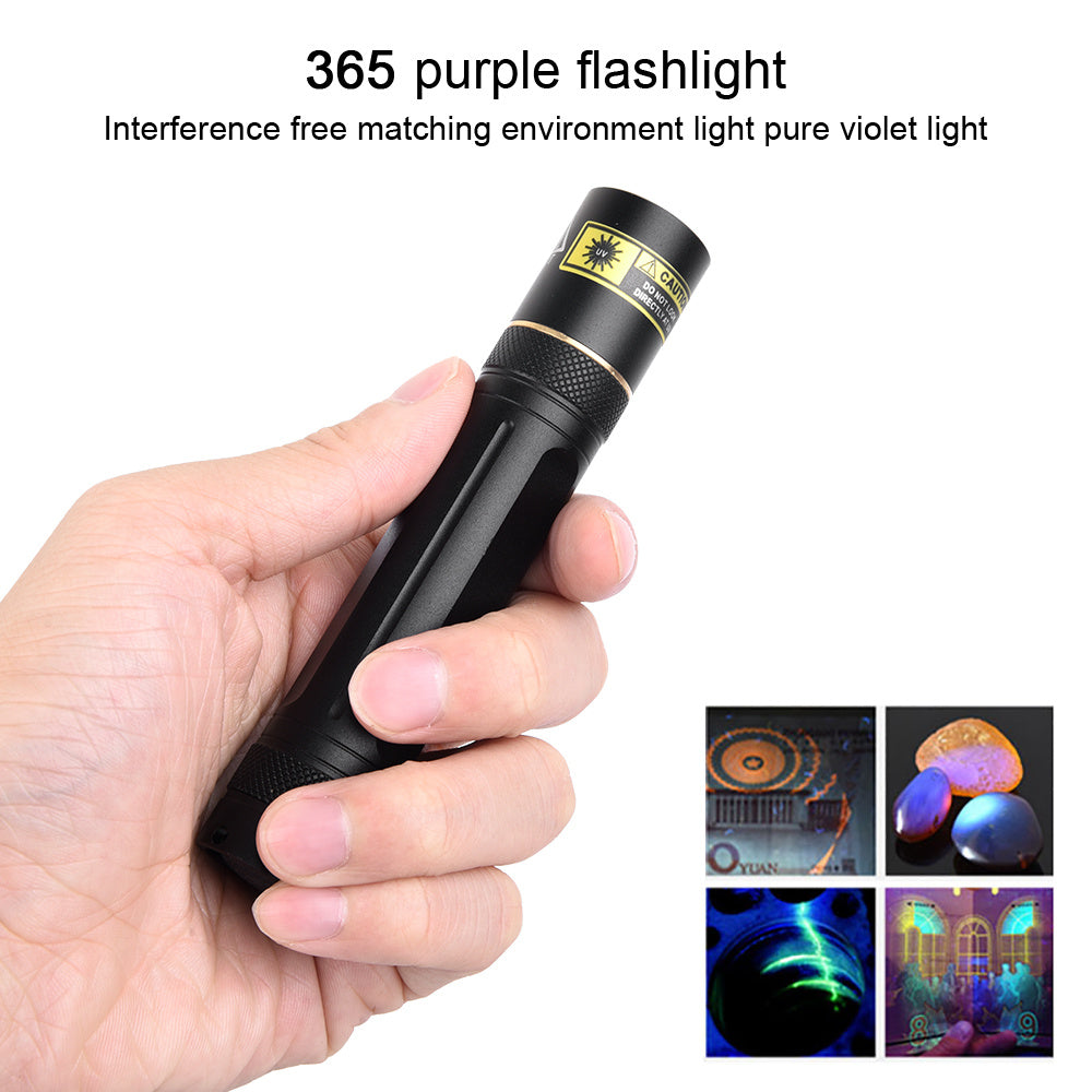 Y36 365nm 8006 365nm UV Fluorescent Agent Detection Woods Lamp Flashlight 70427ce1 f942 4f0f 91b0 2fa7464a2a7f
