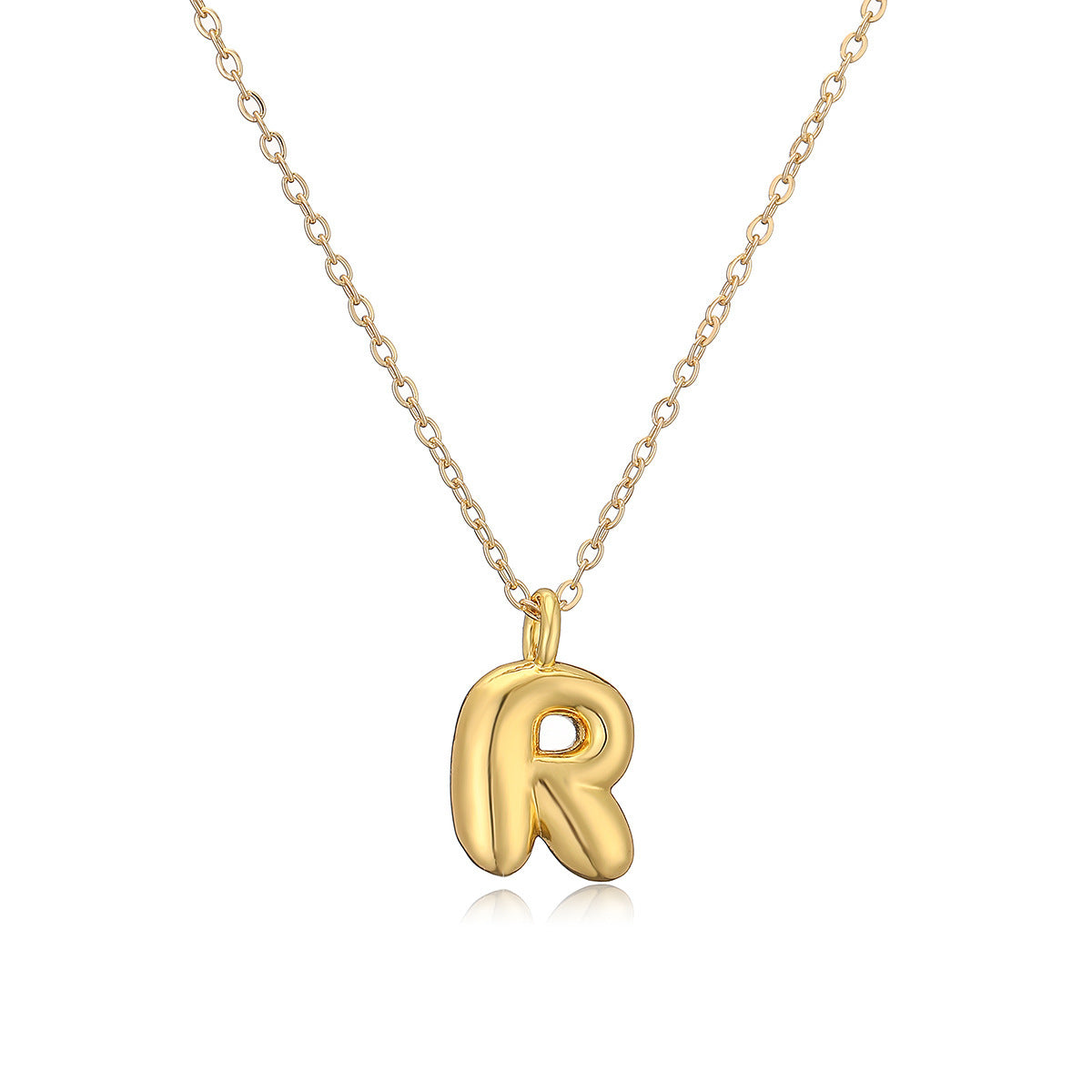 Copper Plated Gold 26 English Letters Pendant Necklace Niche Personality Clavicle Chain 7046379b 57ae 4b6a 997b c527997794ba