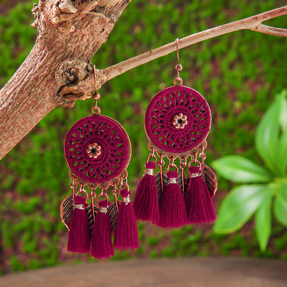 Vintage Bohemian Style Hand-woven Tassel Earrings 70ad2114 3385 4c71 aa74 7fdf998e2bae