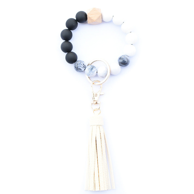 Creative Wooden Bead Bracelet Keychain 70cfc0bb be41 452e 9d52 accfe49dc47d